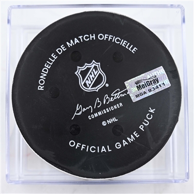 Aliaksei Protas - Washington Capitals - Goal Puck - January 18, 2025 vs. Pittsburgh Penguins (Capitals' 50th Anniversary Logo)