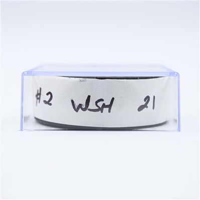 Aliaksei Protas - Washington Capitals - Goal Puck - January 18, 2025 vs. Pittsburgh Penguins (Capitals' 50th Anniversary Logo)