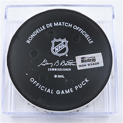Aliaksei Protas - Washington Capitals - Goal Puck - February 4, 2025 vs. Florida Panthers (Capitals' 50th Anniversary Logo)