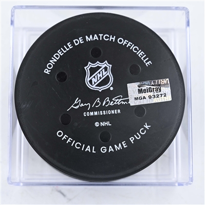 Ivan Provorov - Columbus Blue Jackets - Goal Puck - February 6, 2025 vs. Utah Hockey Club (Blue Jackets Logo)