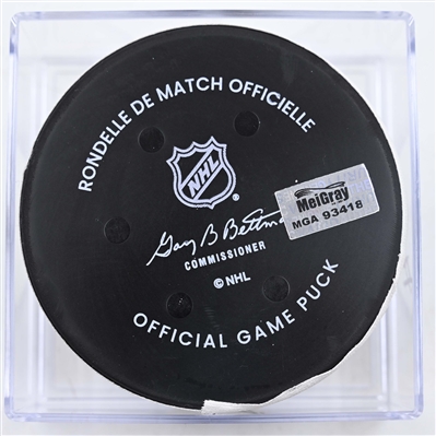 Taylor Raddysh - Washington Capitals - Goal Puck - February 1, 2025 vs. Winnipeg Jets (Capitals' 50th Anniversary Logo)
