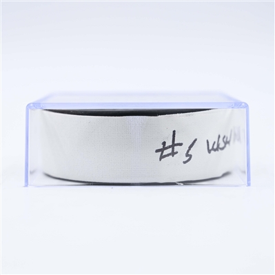 Taylor Raddysh - Washington Capitals - Goal Puck - February 1, 2025 vs. Winnipeg Jets (Capitals' 50th Anniversary Logo)