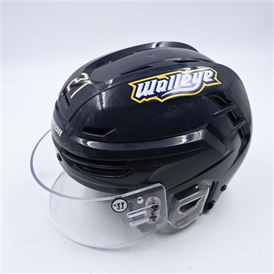 Chaz Reddekopp - Toledo Walleye - Team-Issued Navy, Warrior Helmet - 2025 Warrior/ECHL Hockey Heritage Classic - Autographed