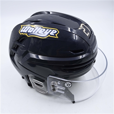 Chaz Reddekopp - Toledo Walleye - Team-Issued Navy, Warrior Helmet - 2025 Warrior/ECHL Hockey Heritage Classic - Autographed