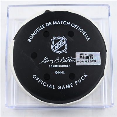 Marco Rossi - Minnesota Wild - Goal Puck - February 25, 2025 vs. Detroit Red Wings (Wild Logo)