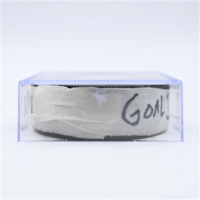 Nicolas Roy - Vegas Golden Knights - Goal Puck - February 6, 2025 vs. New Jersey Devils (Devils Logo)