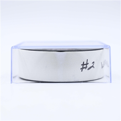 Dylan Samberg - Winnipeg Jets - Goal Puck - February 1, 2025 vs. Washington Capitals (Capitals' 50th Anniversary Logo)