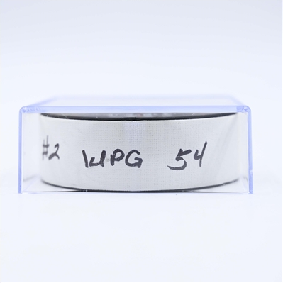 Dylan Samberg - Winnipeg Jets - Goal Puck - February 1, 2025 vs. Washington Capitals (Capitals' 50th Anniversary Logo)