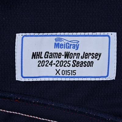 Cole Sillinger - Navy Photo Shoot-Worn Jersey - 2025 Stadium Series