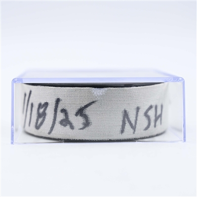 Colton Sissons - Nashville Predators - Goal Puck - January 18, 2025 vs. Minnesota Wild (Predators Logo)