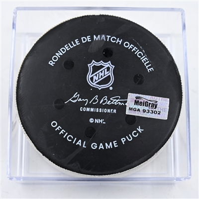 Brady Skjei - Nashville Predators - Goal Puck - February 8, 2025 vs. Buffalo Sabres (Predators Logo)