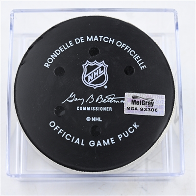Brady Skjei - Nashville Predators - Goal Puck - February 8, 2025 vs. Buffalo Sabres (Predators Logo)
