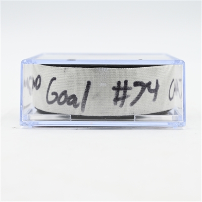 Jaccob Slavin - Carolina Hurricanes - Goal Puck - April 27, 2025 vs. New Jersey Devils - 2025 Stanley Cup Playoffs - Round 1, Game 4 (Devils Logo)