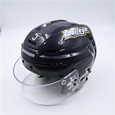 Jalen Smereck - Toledo Walleye - Team-Issued Navy, Warrior Helmet - 2025 Warrior/ECHL Hockey Heritage Classic - Autographed