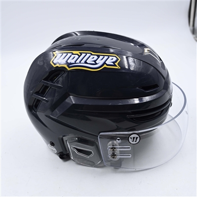 Tyler Spezia - Toledo Walleye - Team-Issued Navy, Warrior Helmet - 2025 Warrior/ECHL Hockey Heritage Classic - Autographed