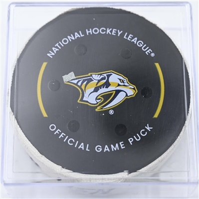 Steven Stamkos - Nashville Predators - Goal Puck - January 16, 2025 vs. Chicago Blackhawks (Predators Logo)
