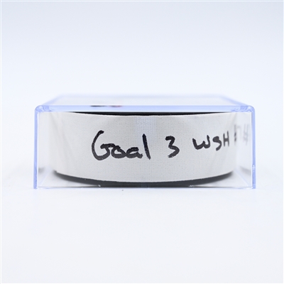 Dylan Strome - Washington Capitals - Goal Puck - February 9, 2025 vs. Utah Hockey Club (Capitals' 50th Anniversary Logo)
