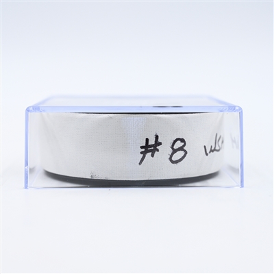 Dylan Strome - Washington Capitals - Goal Puck - February 23, 2025 vs. Edmonton Oilers (Capitals' 50th Anniversary Logo)