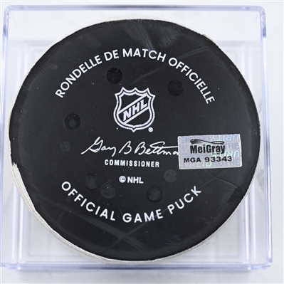 Fedor Svechkov - Nashville Predators - Goal Puck - January 21, 2025 vs. San Jose Sharks (Predators Logo)