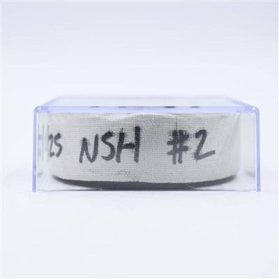 Fedor Svechkov - Nashville Predators - Goal Puck - January 21, 2025 vs. San Jose Sharks (Predators Logo)