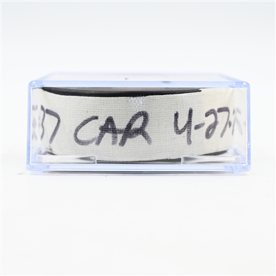 Andrei Svechnikov - Carolina Hurricanes - Goal Puck - April 27, 2025 vs. New Jersey Devils - 2025 Stanley Cup Playoffs - Round 1, Game 4 - 2nd Goal of Hat Trick (Devils Logo)
