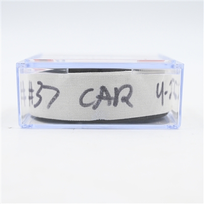 Andrei Svechnikov - Carolina Hurricanes - Goal Puck - April 27, 2025 vs. New Jersey Devils - 2025 Stanley Cup Playoffs - Round 1, Game 4 - 3rd Goal of Hat Trick (Devils Logo)
