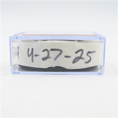 Andrei Svechnikov - Carolina Hurricanes - Goal Puck - April 27, 2025 vs. New Jersey Devils - 2025 Stanley Cup Playoffs - Round 1, Game 4 - 3rd Goal of Hat Trick (Devils Logo)