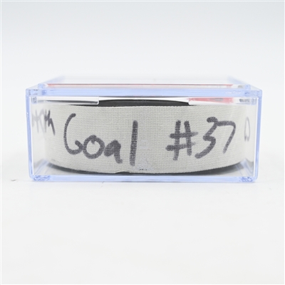 Andrei Svechnikov - Carolina Hurricanes - Goal Puck - April 27, 2025 vs. New Jersey Devils - 2025 Stanley Cup Playoffs - Round 1, Game 4 - 3rd Goal of Hat Trick (Devils Logo)