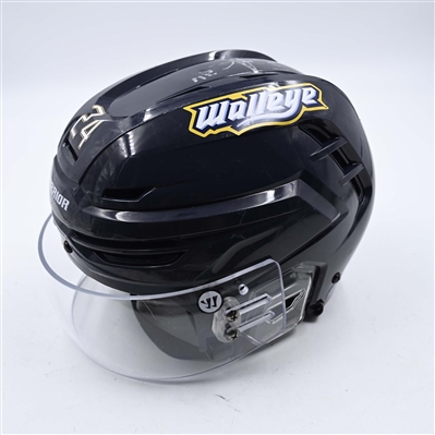 Colin Swoyer - Toledo Walleye - Team-Issued Navy, Warrior Helmet - 2025 Warrior/ECHL Hockey Heritage Classic - Autographed