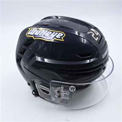 Colin Swoyer - Toledo Walleye - Team-Issued Navy, Warrior Helmet - 2025 Warrior/ECHL Hockey Heritage Classic - Autographed