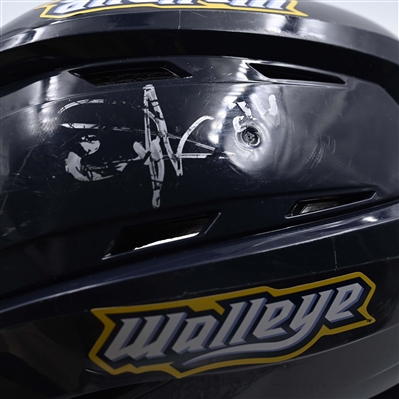 Colin Swoyer - Toledo Walleye - Team-Issued Navy, Warrior Helmet - 2025 Warrior/ECHL Hockey Heritage Classic - Autographed