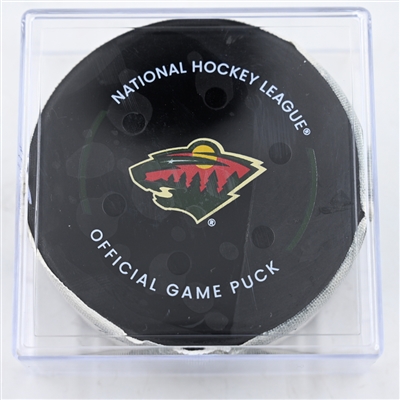 Vladimir Tarasenko - Detroit Red Wings - Goal Puck - February 25, 2025 vs. Minnesota Wild (Wild Logo)
