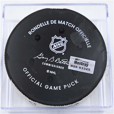 Shea Theodore - Vegas Golden Knights - Goal Puck - February 6, 2025 vs. New Jersey Devils (Devils Logo)