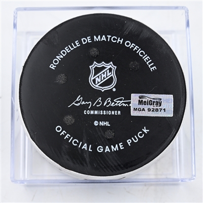 Brady Tkachuk - Ottawa Senators - Goal Puck - March 3, 2025 vs. Washington Capitals (Capitals' 50th Anniversary Logo)