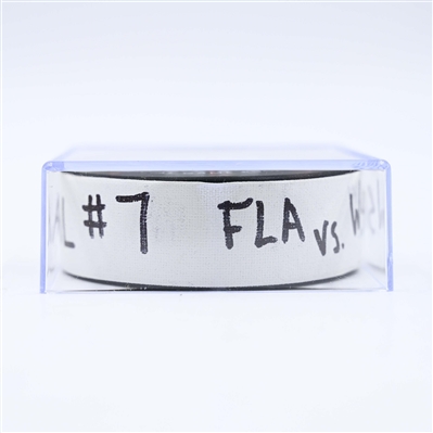 Matthew Tkachuk - Florida Panthers - Goal Puck - February 4, 2025 vs. Washington Capitals (Capitals' 50th Anniversary Logo)