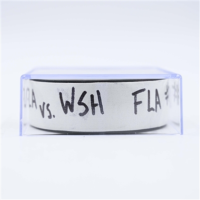 Matthew Tkachuk - Florida Panthers - Goal Puck - February 4, 2025 vs. Washington Capitals (Capitals' 50th Anniversary Logo)