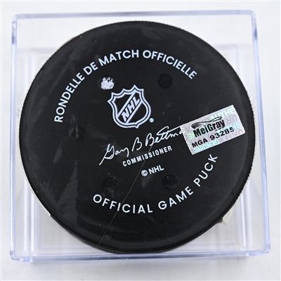 Philip Tomasino - Pittsburgh Penguins - Goal Puck - February 25, 2025 vs. Philadelphia Flyers (Flyers Logo)