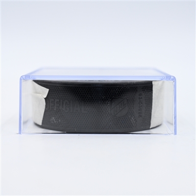 Philip Tomasino - Pittsburgh Penguins - Goal Puck - February 25, 2025 vs. Philadelphia Flyers (Flyers Logo)