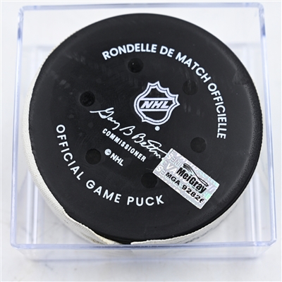 Yakov Trenin - Minnesota Wild - Goal Puck - February 8, 2025 vs. New York Islanders (Wild Logo)