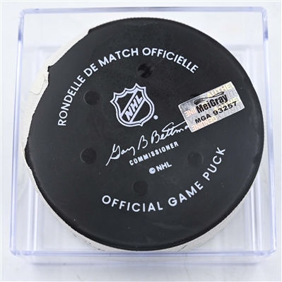 Yakov Trenin - Minnesota Wild - Goal Puck - February 6, 2025 vs. Carolina Hurricanes (Wild Logo)