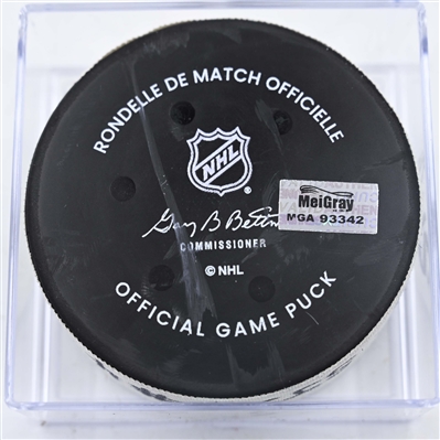 Jake Walman - San Jose Sharks - Goal Puck - January 21, 2025 vs. Nashville Predators (Predators Logo)