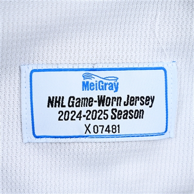 Zach Aston-Reese - White Practice-Worn Jersey - 2025 Stadium Series