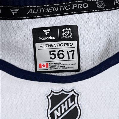 Justin Danforth - White Practice-Worn Jersey - 2025 Stadium Series