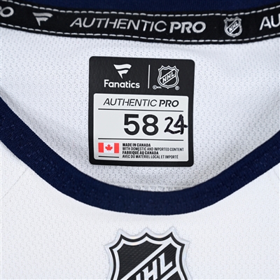 Mathieu Olivier - White Practice-Worn Jersey - 2025 Stadium Series