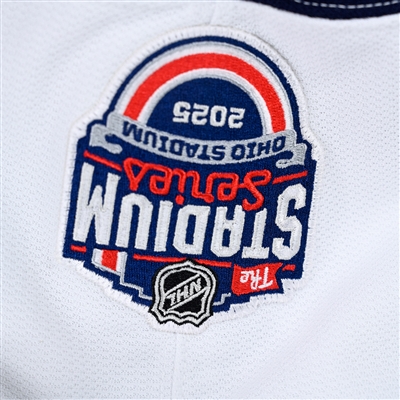 Adam Fantilli - White Practice-Worn Jersey - 2025 Stadium Series