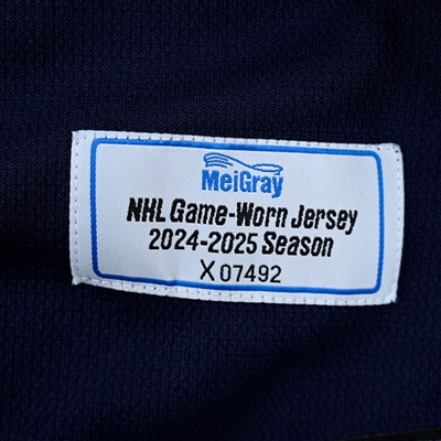 Elvis Merzlikins - Navy Practice-Worn Jersey - 2025 Stadium Series