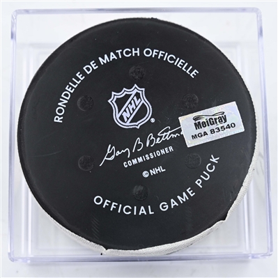Artem Zub - Ottawa Senators - Goal Puck - January 19, 2025 vs. New Jersey Devils (Devils Logo)