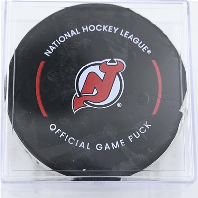 Artem Zub - Ottawa Senators - Goal Puck - January 19, 2025 vs. New Jersey Devils (Devils Logo)