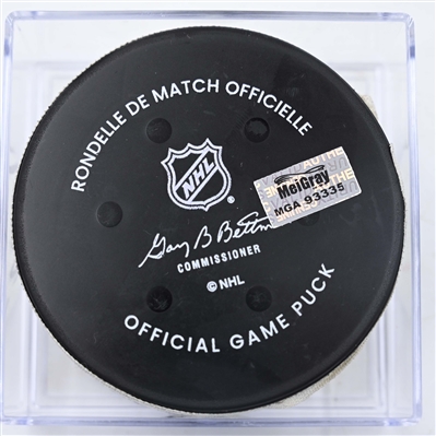 Matt Boldy - Minnesota Wild - Goal Puck - January 18, 2025 vs. Nashville Predators (Predators Logo)