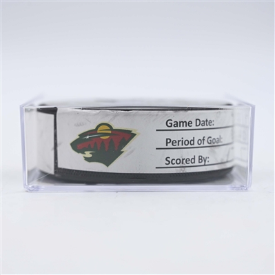 Reilly Smith - Vegas Golden Knights - Goal Puck - April 24, 2025 vs. Minnesota Wild - 2025 Stanley Cup Playoffs, Round 1, Game 3 (Wild Logo)